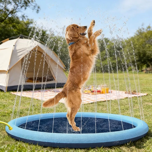 petini™ Splash Pad – Chłodząca Mata Wodna ze Zraszaczem dla Psa (100 / 150 / 200 cm)